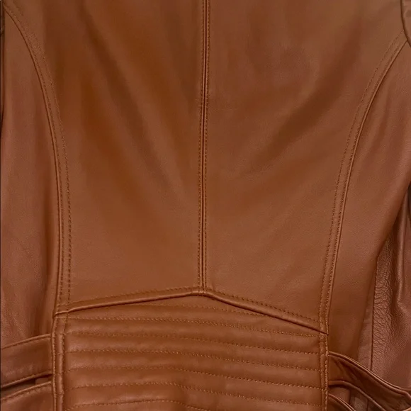 BCBG Women's Genuine Leather Moto Jacket - Picture 5 of 8